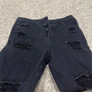 Relaxed fit jeans ripped